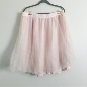 Charlotte Russe Blush Tulle Skirt | Size 2X